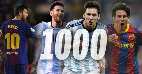 Messi har scoret 1000 mål i fodboldkarriere